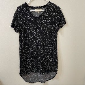 Anthropologie cloth& stone blouse black white medium